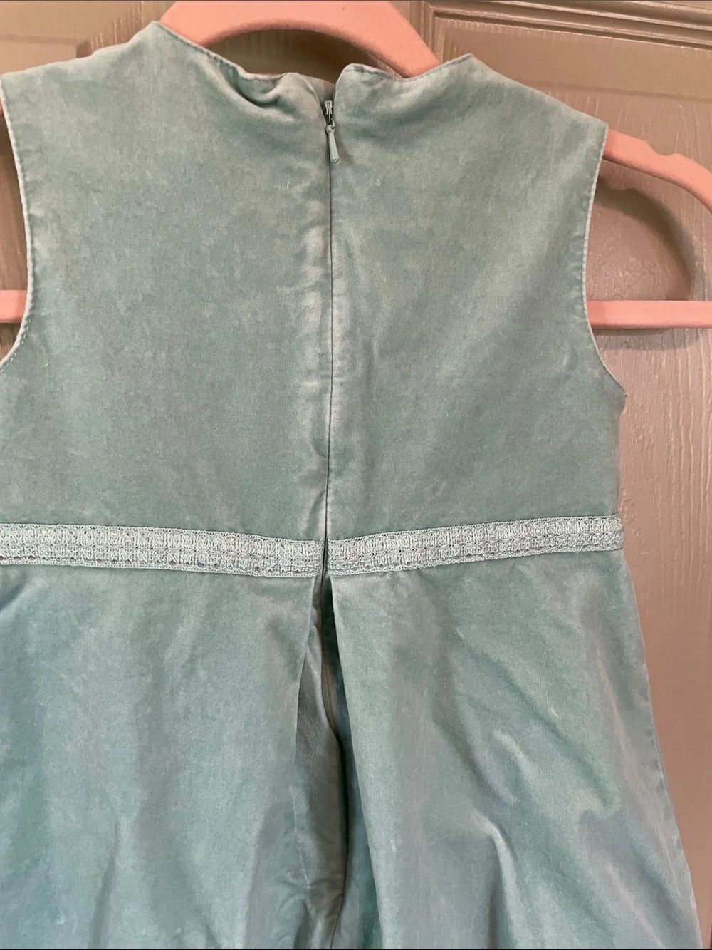 Baby Gap Mint Velvet Dress with Empire Waist